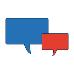 Fototapeta premium speech bubbles message communication dialog vector illustration