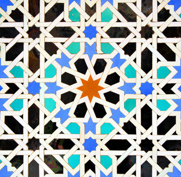 Tiles mosaic in Arab Style, background