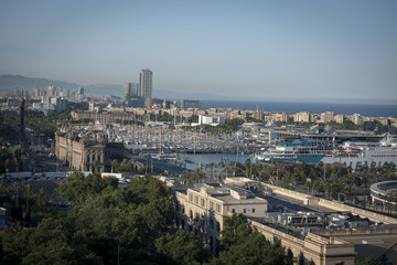 Fototapeta premium The port of Barcelona - the view above
