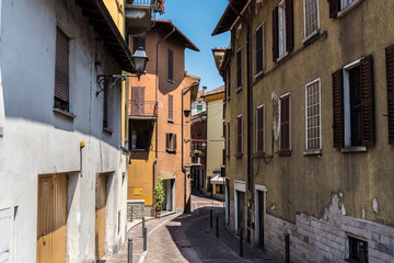 Fototapeta na wymiar View of Menaggio old street. Province Como. Italy