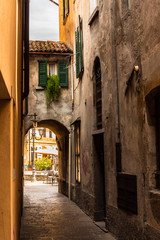 View of Menaggio old street. Province Como. Italy