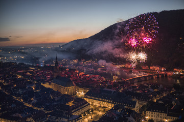 Heidelberg Feuerwerk Nacht 