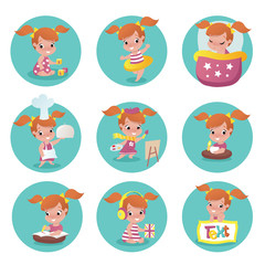 child activity illustrations