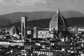 Cathedral of Santa Maria Del Fiore as seen from Piazzale Michelangelo in Florence, Tuscany, Italy