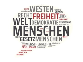 MENSCHEN - Bilder mit Wörtern aus dem Bereich Wertegemeinschaft, Wort, Bild, Illustration