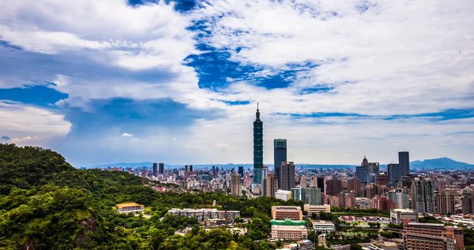 this is taiwan taipei 101 timelapse by daylight