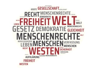 MENSCHENRECHTE - FOLTER - Bilder mit Wörtern aus dem Bereich Wertegemeinschaft, Wort, Bild, Illustration