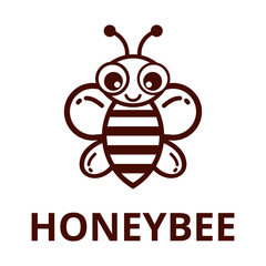 bee outline with text