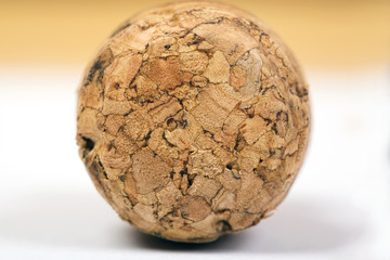 Wine cork isolated on light  background