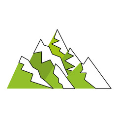 big mountains isolated icon vector illustration design