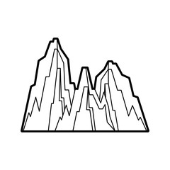 big mountains isolated icon vector illustration design