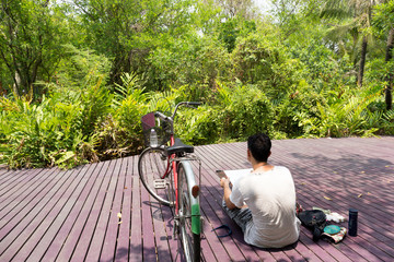 Control box with solar cell isolated in white background
