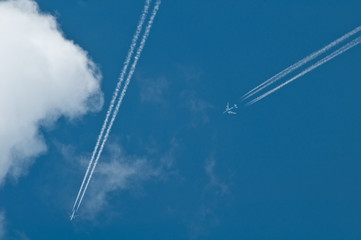 planes on the sky