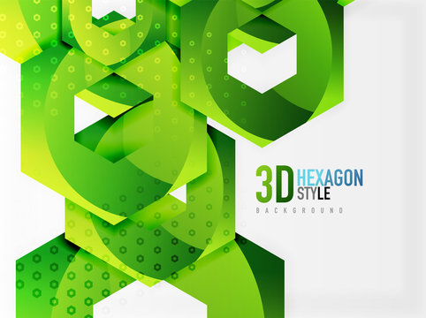 Vector 3d hexagon background