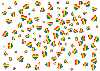 rainbow heart, lgbt community sign on light background