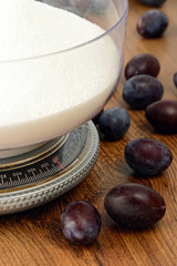 baking a plum cake