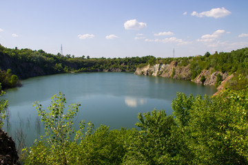 Fototapeta premium Lake at abandoned quarry