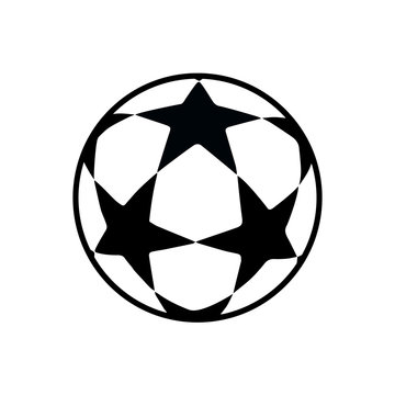 Soccer ball icon isolated. Football games symbol. Soccer ball logo for Brochure, flyer, banner graphic design. Soccer ball stars vector.