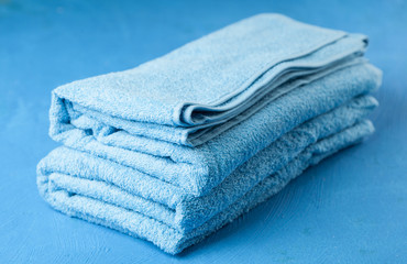 Soft blue towels