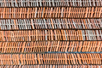 stack of roof bricks