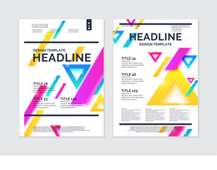 Brochure template for business, modern journal.