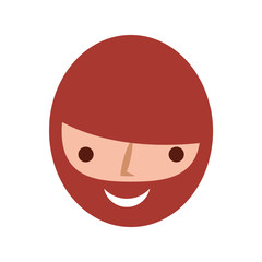 head man avatar character vector illustration design