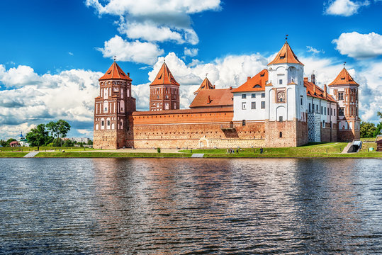 Belarus: Mir castle in the summer
