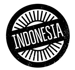 Indonesia rubber stamp. Grunge design with dust scratches. Effects can be easily removed for a clean, crisp look. Color is easily changed.