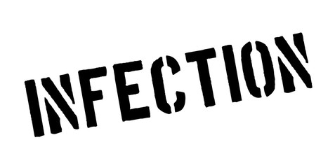 Infection rubber stamp. Grunge design with dust scratches. Effects can be easily removed for a clean, crisp look. Color is easily changed.