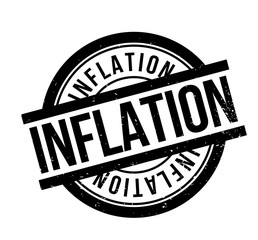 Inflation rubber stamp. Grunge design with dust scratches. Effects can be easily removed for a clean, crisp look. Color is easily changed.