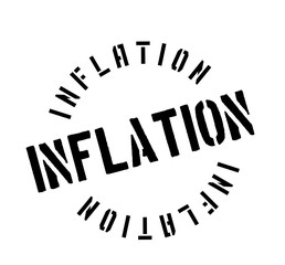 Inflation rubber stamp. Grunge design with dust scratches. Effects can be easily removed for a clean, crisp look. Color is easily changed.