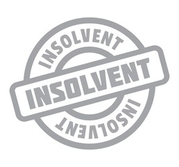 Insolvent rubber stamp. Grunge design with dust scratches. Effects can be easily removed for a clean, crisp look. Color is easily changed.