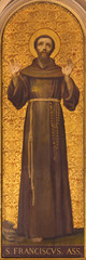 TURIN, ITALY - MARCH 13, 2017: The painting of St. Francis of Assisi in church Chiesa di Santo...
