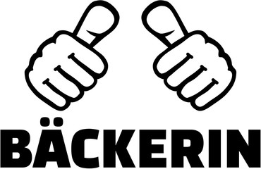 Baker with thumbs - german female job title