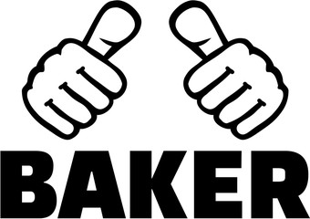 Baker with thumbs