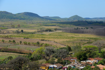 View from the tower of the Manaca Iznaga Estate in the Valle de Los Ingenios, Cuba