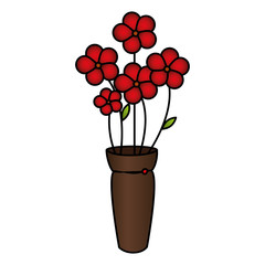 cute bouquet of flowers vector illustration design