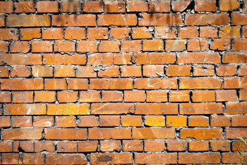 old red brick wall texture background