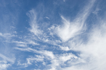 Blue sky with clouds.