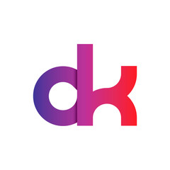 Initial Letter CK OK DK Rounded Lowercase Logo