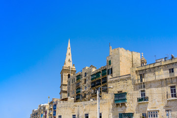 Fototapeta na wymiar St. Pauls Cathedral view of Valletta in Malta
