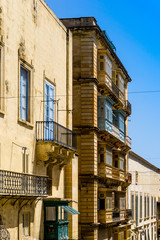 antique city building in Valletta,Malta Europe