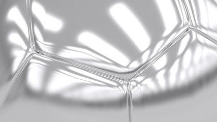 metal hexagon close up background 3d render illustation