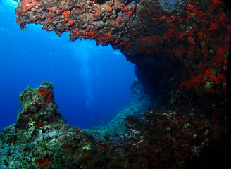 Fototapeta na wymiar Wied iz-Zurrieq - East Reef - Malta