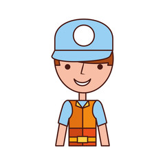 fisherman with hat avatar character vector illustration design