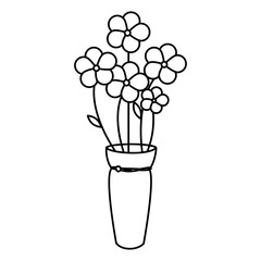 cute bouquet of flowers vector illustration design