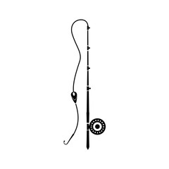 fishing rod isolated icon vector illustration design