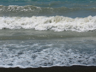 Waves Lapping the Beach
