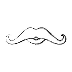 gentleman mustache isolated icon vector illustration design