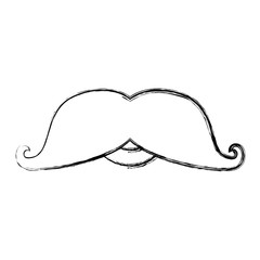 gentleman mustache isolated icon vector illustration design